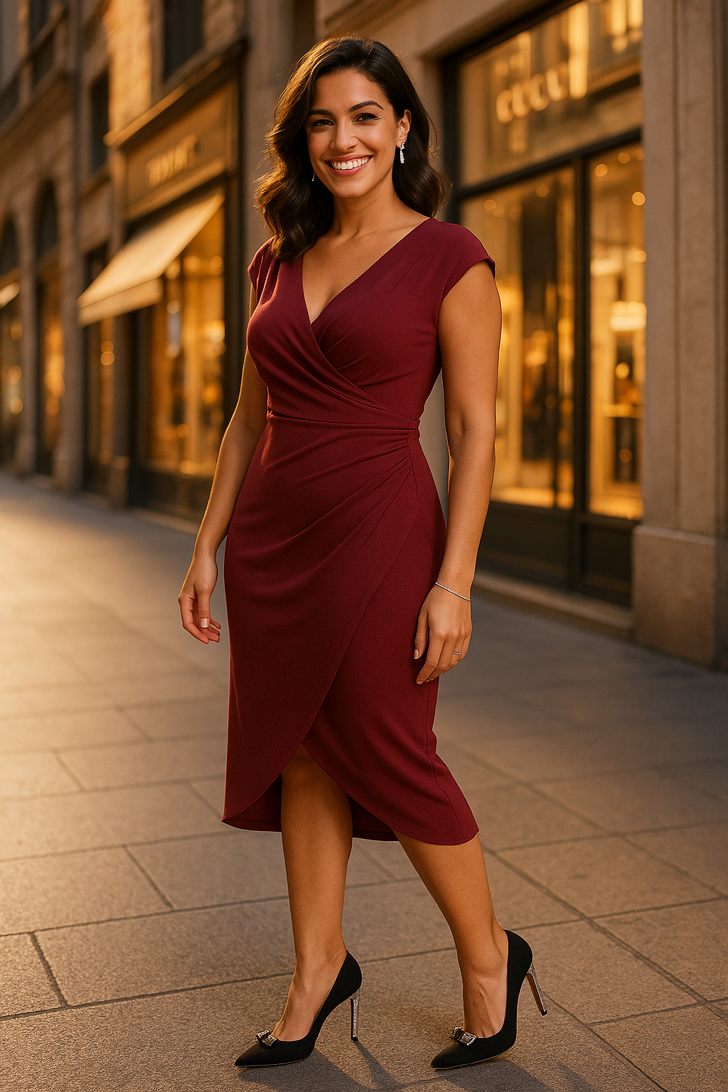 Scarpin Nobuck Preto Com Strass Coleção Verona